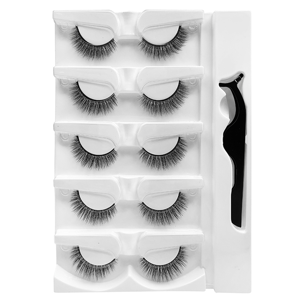 Sensitive Lash Glue - 5 PAR sztucznych rzęs bez kleju