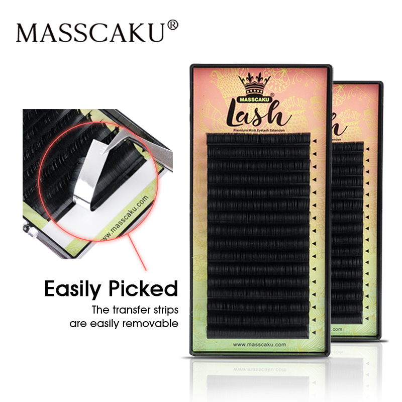 Eyelash Extension Natural Classic - MASSCAKU Wszystkie Rozmiary 1 Taca 16