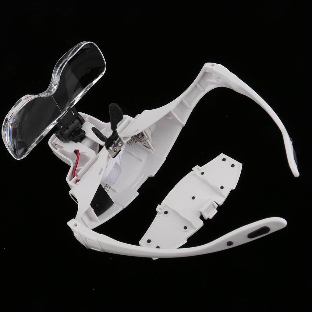 Eyelash Extension With Glasses - Okulary powiększające z obrotową lampą LED