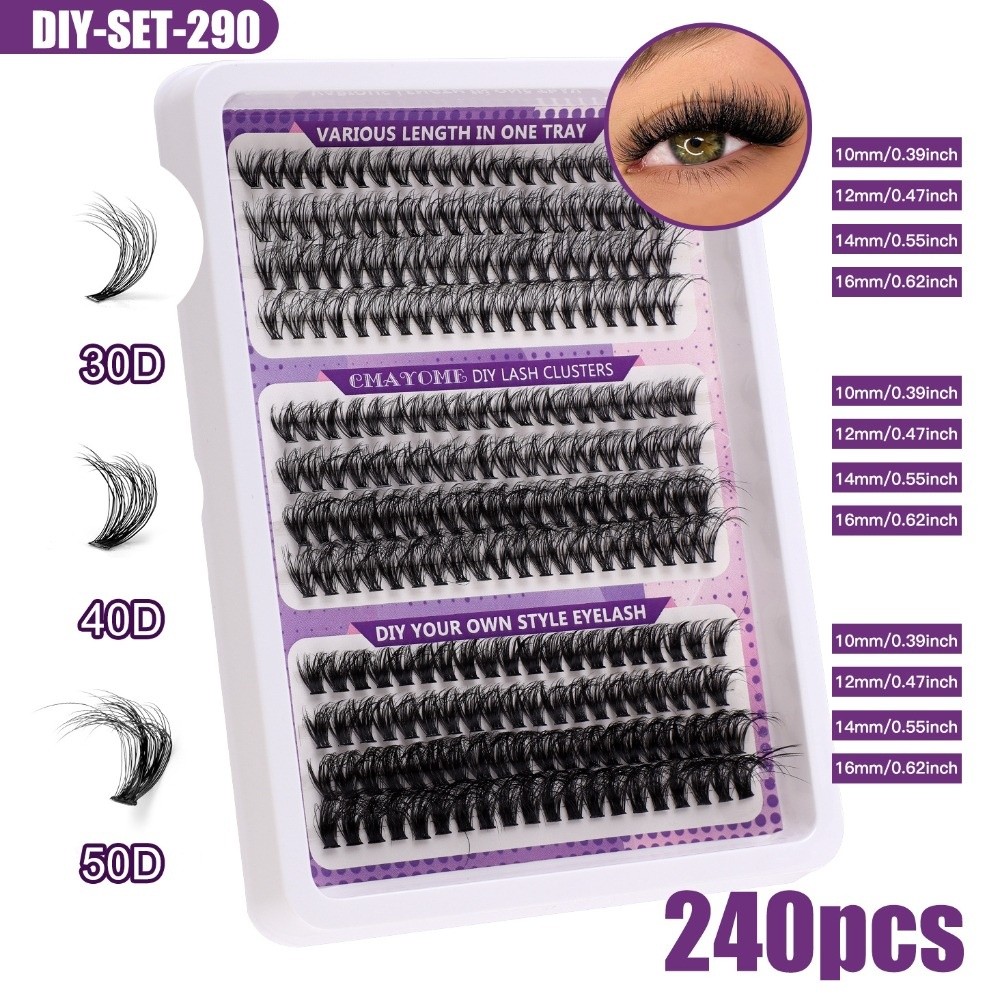Eyelash Extension Wispy - Naturalne rzęsy na sztyfcie, styl wispy,