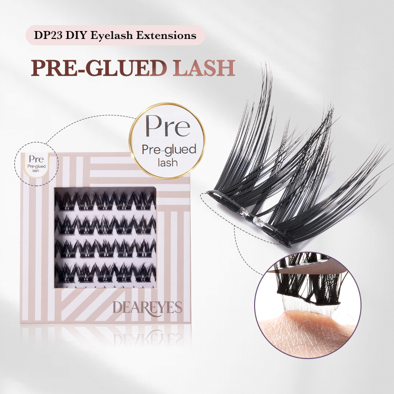 Eyelash Extension With Glue - DearEyes DP-23 Samoprzylepne Przedłużenia Rzęs 10‑16mm