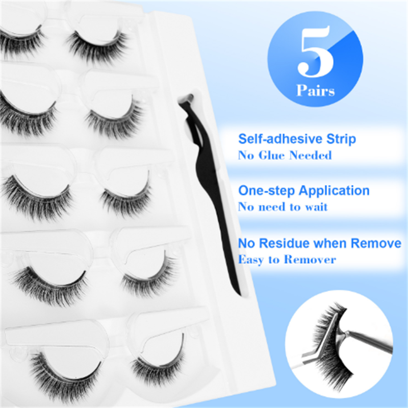 5 PAR sztucznych rzęs bez klej – Sensitive Lash Glue recenzja i cena