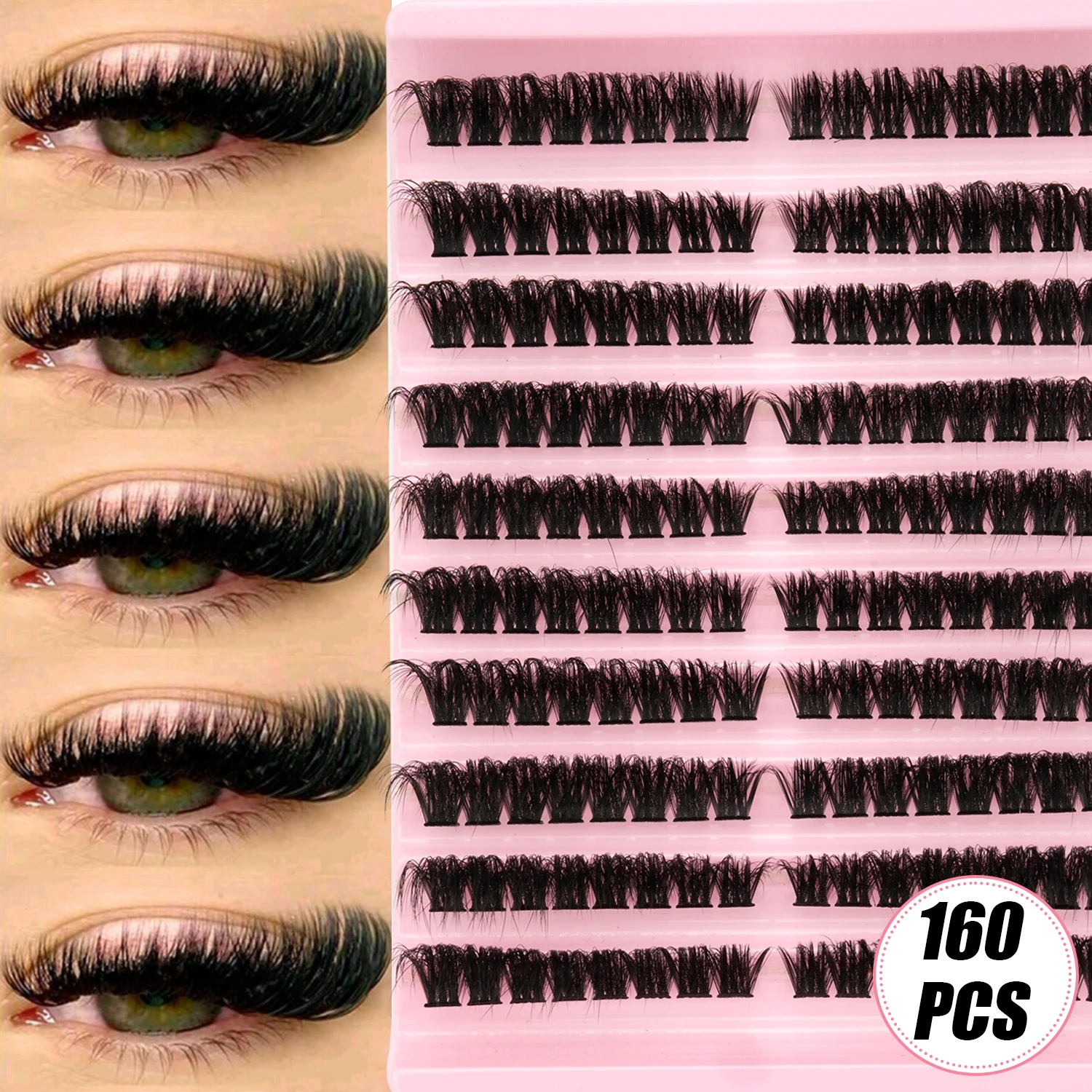 160 sztuk – Rosyjskie sztuczne – Eyelash Extension Wispy recenzja i cena